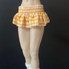 1:12 Scale Female Clothing Bikini Skirt Model for 6" Action Doll Toy Orange