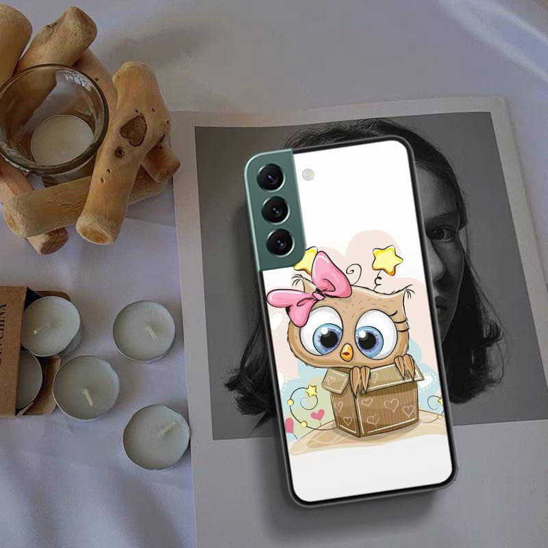 Baby Cute Owl Lover Cartoon Candy Winter Phone Case For Samsung Galaxy A12 A22 A32 A42 A52 A72 A54 A34 A24 A14 A73 A53 A33 A23 A