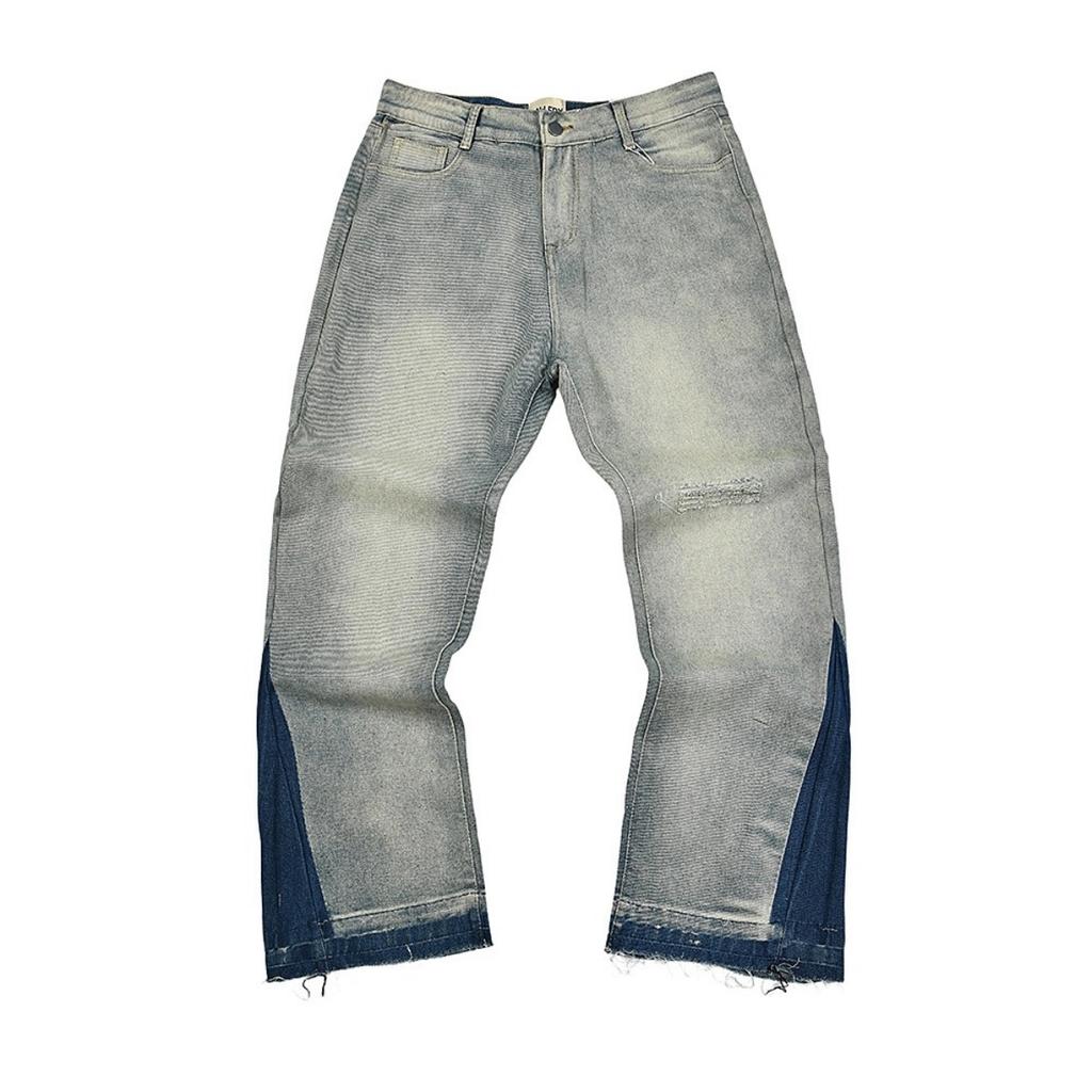 EastRogue High Street Washed Faded Distressed Baggy Jeans Straight Baggy Retro Casual Denim Trousers Vintage Loose Denim Pants