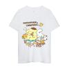 MINISO Pompompurin T-Shirt Herren Paar Kombinationskleidung Kurzarm Kragen Mode Frau Baumwolle