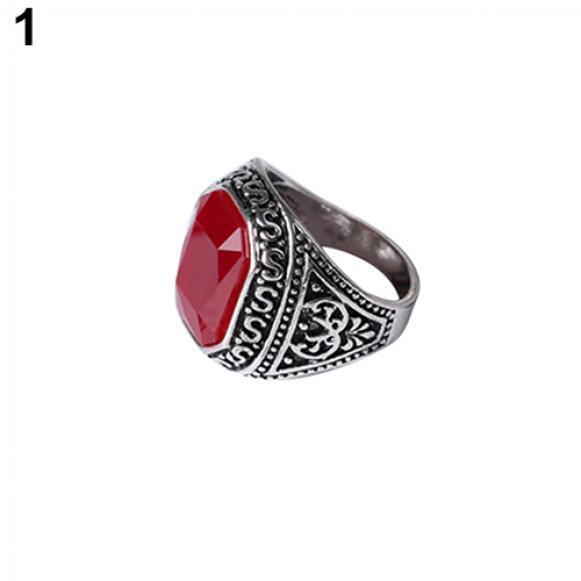 Men's Women's Lover Vintage Carved Geometric Resin Alloy Party Jewelry Ring