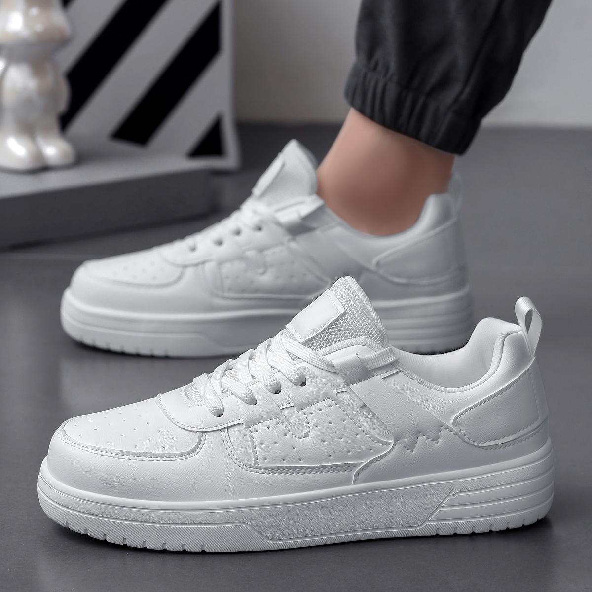 

Thick baseplate shoes soft sole comfortable sports single shoes lace up outdoor leisure 35 белый
