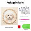 DIY 5D Pearl Bead Painting Kit with Frame Cute Bichon Dog Design Shiny Canvas Art for Bedroom Wall Decor and Special Birthday Gift
