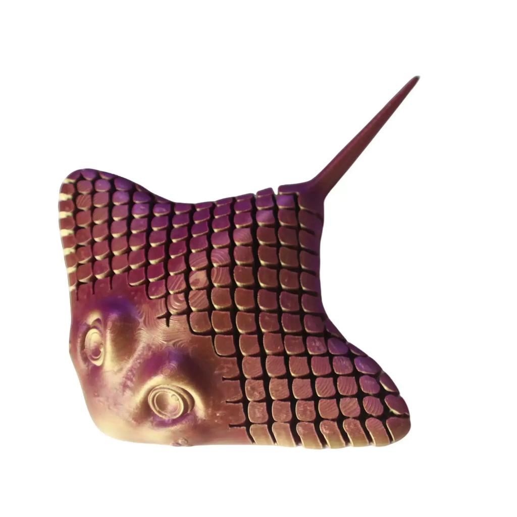 3D Printed Aquatic Animal -Bionic Manta Ray Stingray Boy Relief Desktop Decoration Flexible Sea Creature Gifts for Everyone