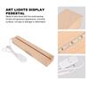 24cm /18cm Rectangle LED Lights Display Bases White Light USB Interface Rectangle Display Pedestal Wood Multi Functional