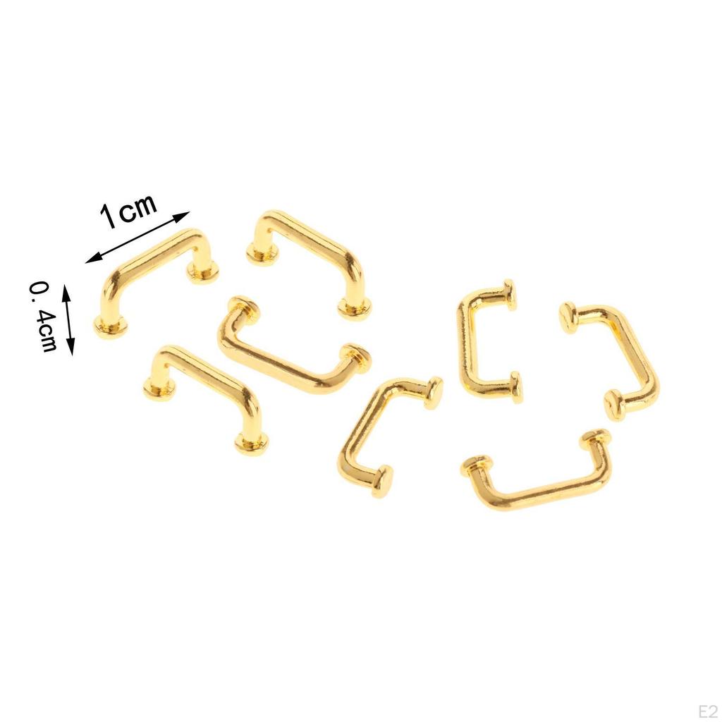 1/12 Dollhouse Pulls DIY Shape Vintage Toy Model Drawer Pull Closet Door