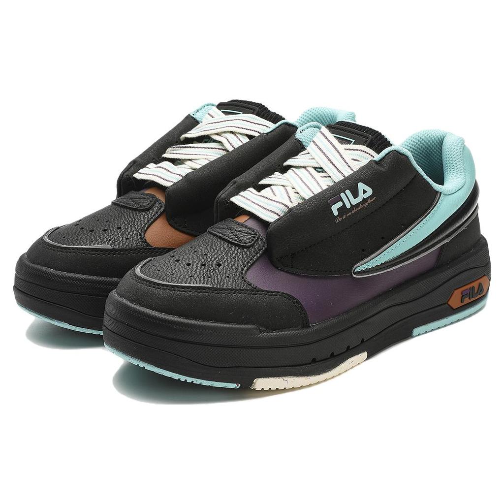 New FILA Mix Low Skate Shoes 'Black Blue' Women's F12W344201FBS