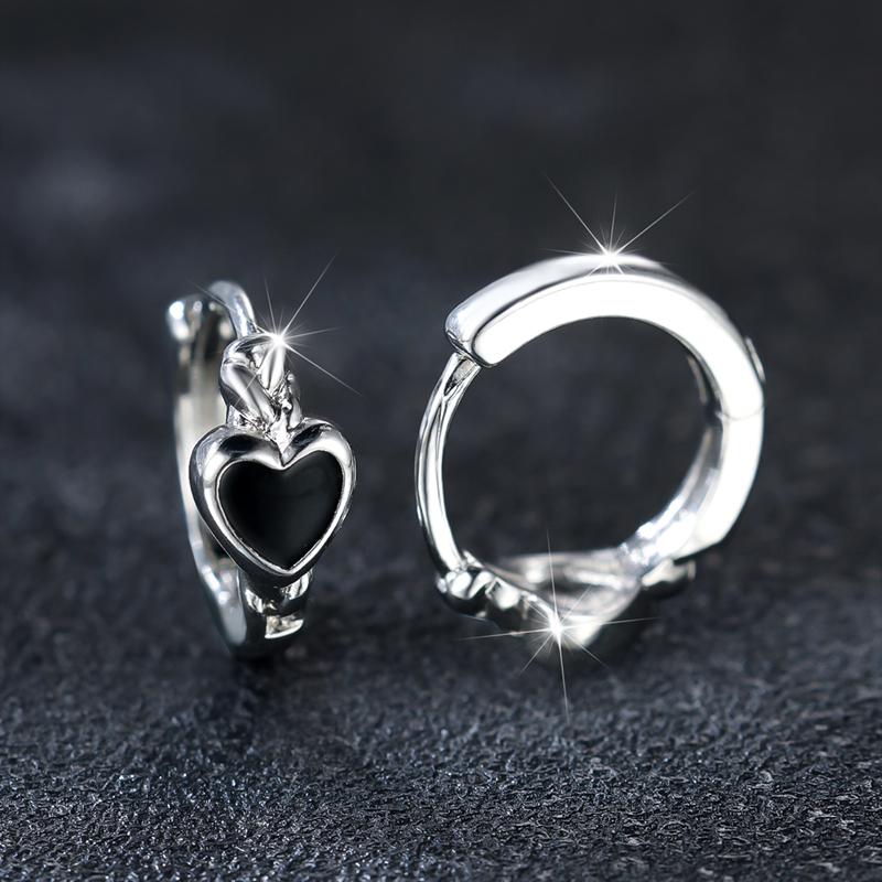 1 Pereche Cercei Hoop Email In Formă de Inimă cu Design Creativ pentru Femei Bijuterii de Modă Cadou