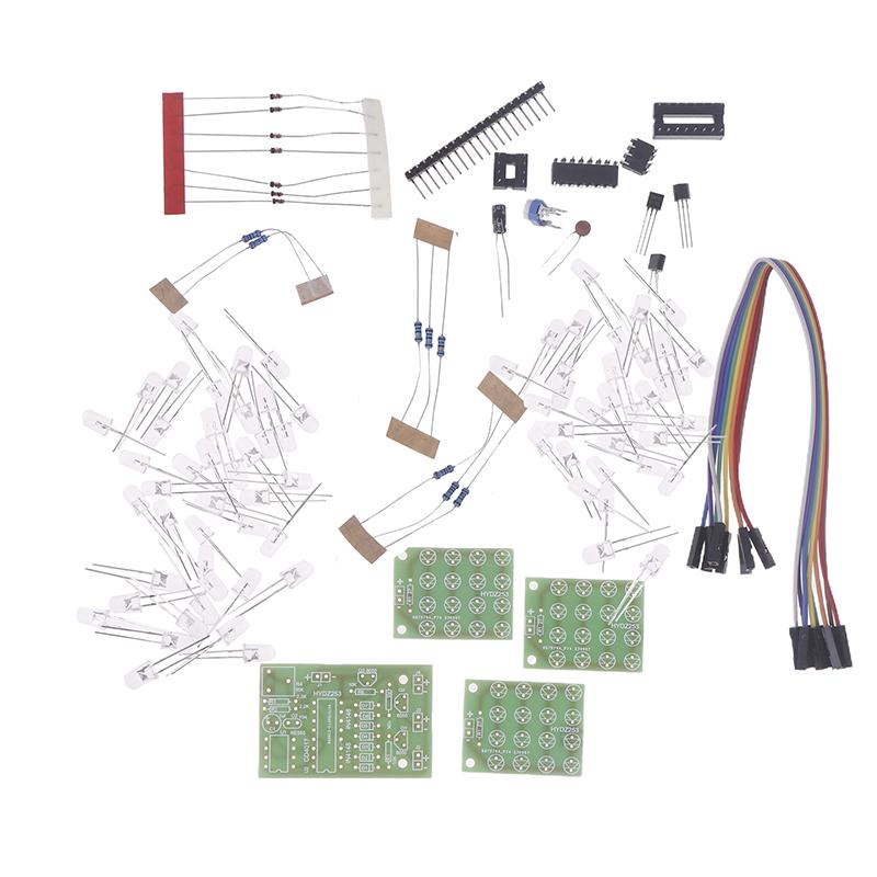 Cd4017+Ne555 Rot Weiß Blau LED Wasserlicht Produktion DIY Kit Löten Lernen Elektronisches Modul Ersatzteile Tj-56-715 DC 12V