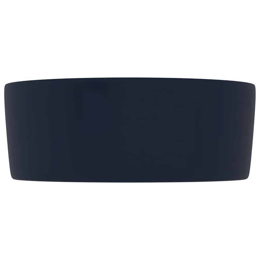 Luxurious Round Wash Basin Matte Dark Blue 40 X 15 Cm Ceramic