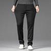 FAPAI Herren Winter gefütterte Straight-Leg Freizeithose