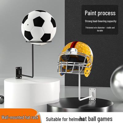 Portaoggetti da parete in metallo per palloni da basket, caschi, cappelli e altro