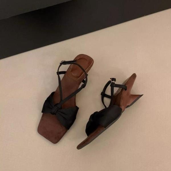 Fashion High Heel Sandal for Women Open Toe Female Shoe Clogs Wedge 2025 Summer High-heeled Peep Gladiator Girls New Square Fashion Plat