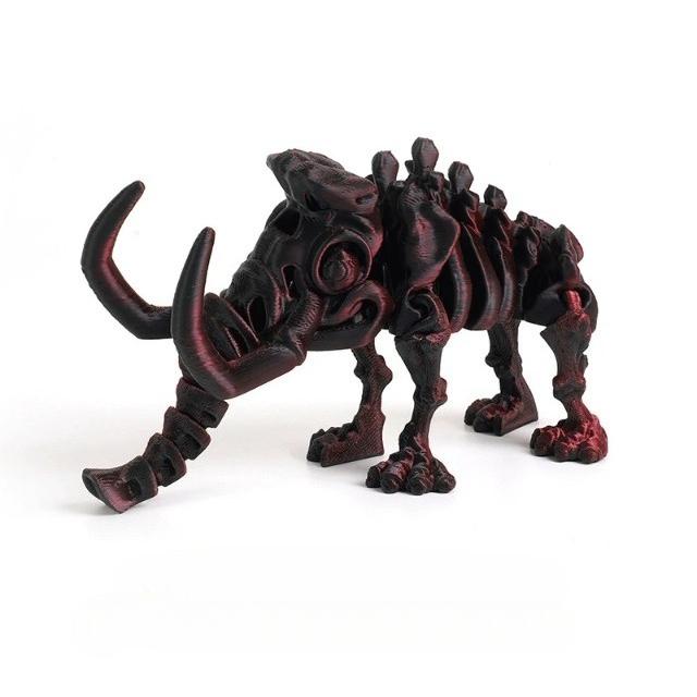 3D Printing Mammoth Dinosaur Model – Full Jointed Movable Figurine, Realistic Desktop Craft Ornament & Gift