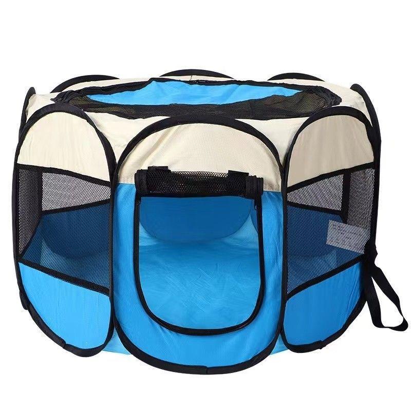 Octagonal Foldable Pet Tent: Dog Crate, Cat Bed, Birthing Room, Oxford Cloth.