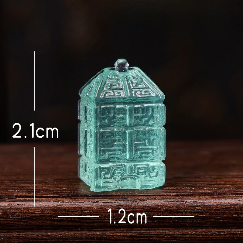 Micro-landscape Ornaments, Luminous Simulation Bronze Wares, Car Garden Landscaping Resin Craft Decorative Small Ornaments