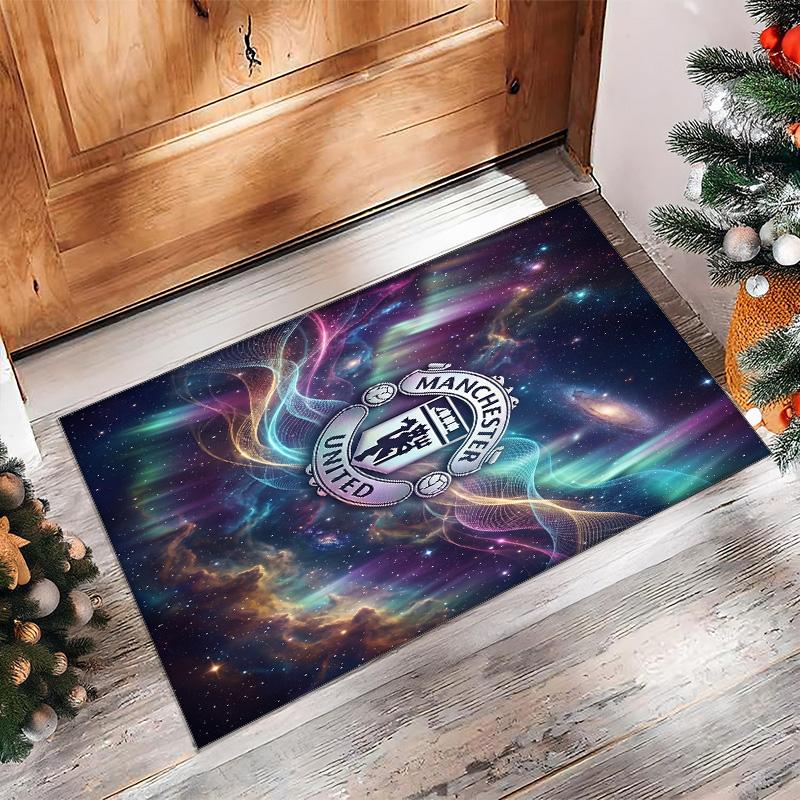 Manchester United Geprint Flanellen Vloerkleed Niet-Glijdend Zacht Polyester Vloerkleed Binnen Decoratie Mat voor Slaapkamer Woonkamer Bank