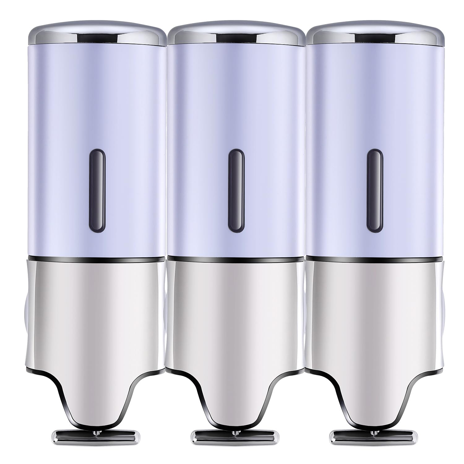 

PREMM Magnetic Shampoo Dispenser Triple 500ml x [100,000th Shipment] Wall-Mounted (White, 3) белый