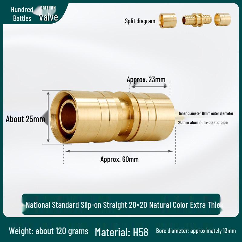 Underfloor Heating Copper/Aluminum-Plastic Compression Fittings for Hot Water Pipes