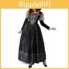 Unique Vampire Witch Costume With Skull Print For Womens Fantasy Cosplay Events