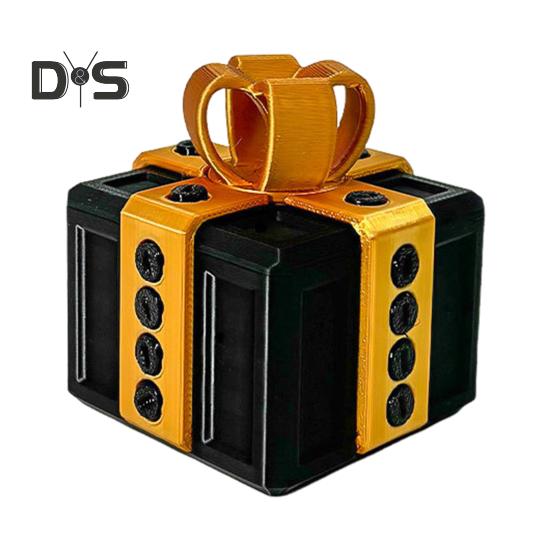 

Раздражающая подарочная коробка, хитрые игрушки с винтами, секретный контейнер для подарков-приколов, веселый контейнер для денег и карт, забавные подарочные коробки в 3D 8 cm чёрный/золотистый