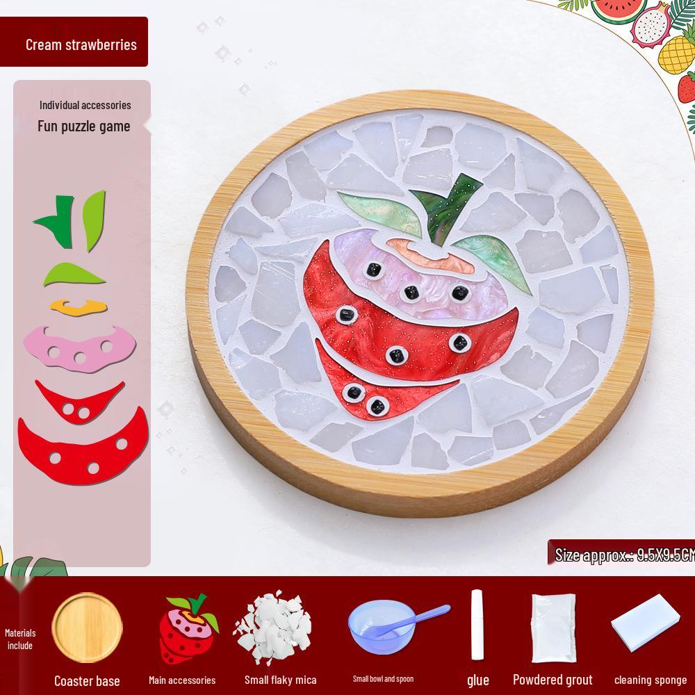 Mosaic Coaster DIY Kit: Creative Handmade Collage Art Set