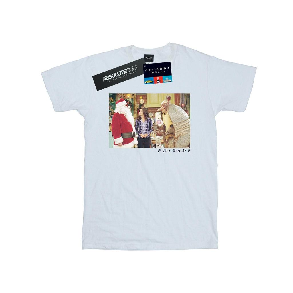 Friends Dámské bavlněné tričko s motivem svátečního pásovce ve stylu boyfriend