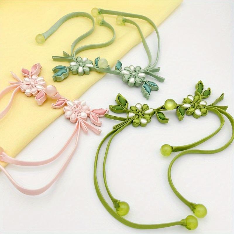 1pc Cheongsam Buckles, Dress Buckles, High-end Long-tail Tassel Buckles, Flower Buckles, Buckles.