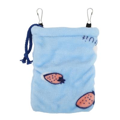 Hamster Sleeping Bag Flannel Warm Soft Hideout Small Pet Hanging Bed with Hooks for Gliders15x12cm