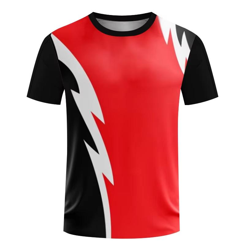 Simple Quick Dry Sports T Shirt For Men Summer Short Sleeve Fashion 3D Printed Table Tennis T-shirt Loose Casual Breathable Tees
