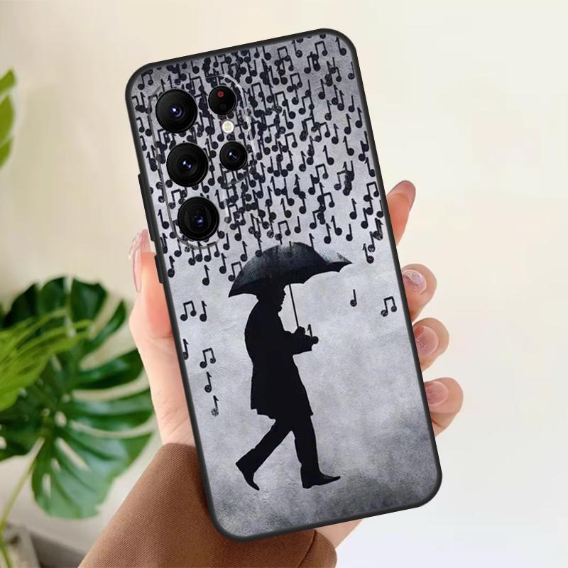Musical Music Note Soft Case For Samsung Galaxy S25 S21 S22 S23 S24 Ultra S9 S10 Plus S20 FE S24 FE Phone Cover