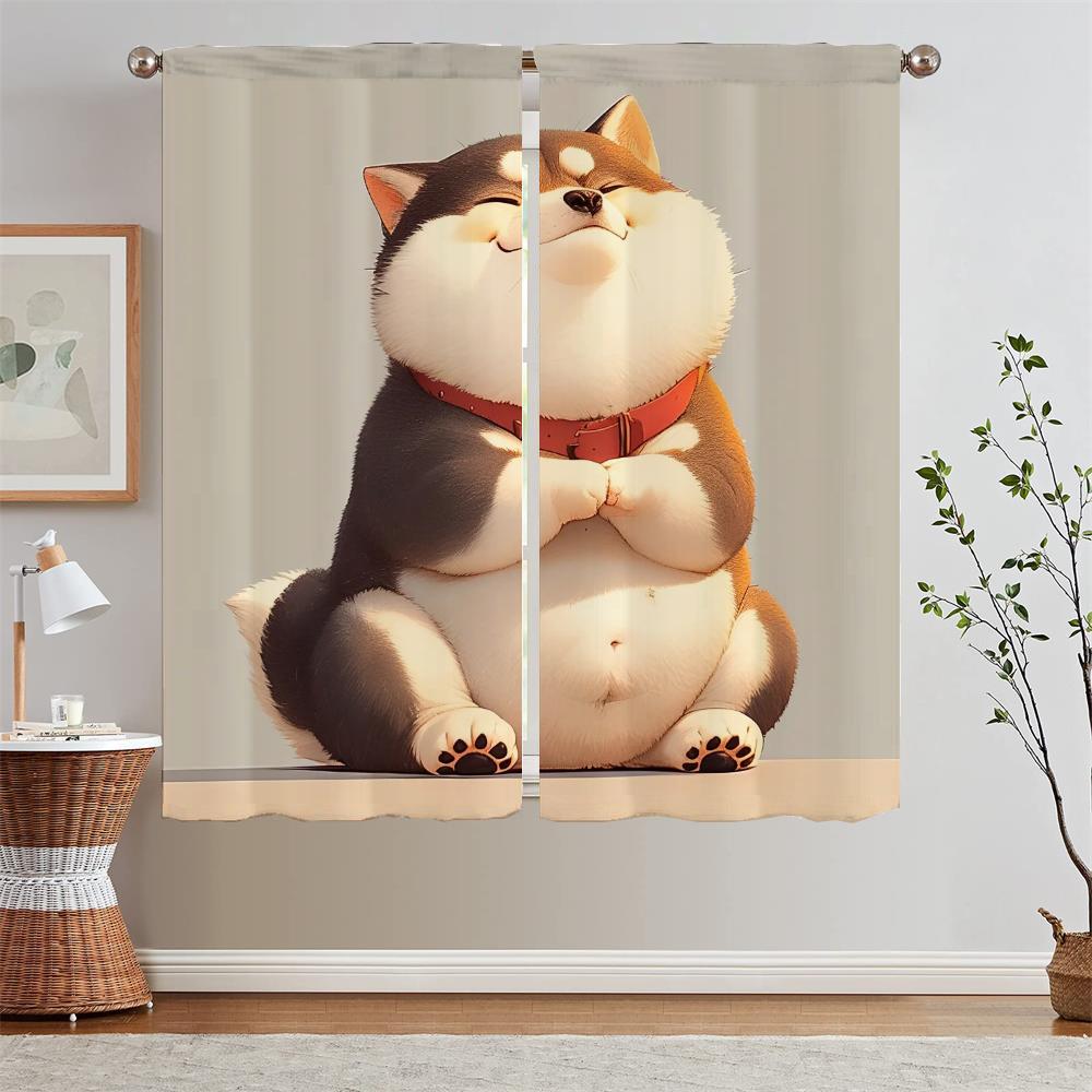 Prayer Cat Curtains Ready Curtains Cheap Things With Free Shipping for Home Curtain Living Room Decoration Curls Blackout Blind