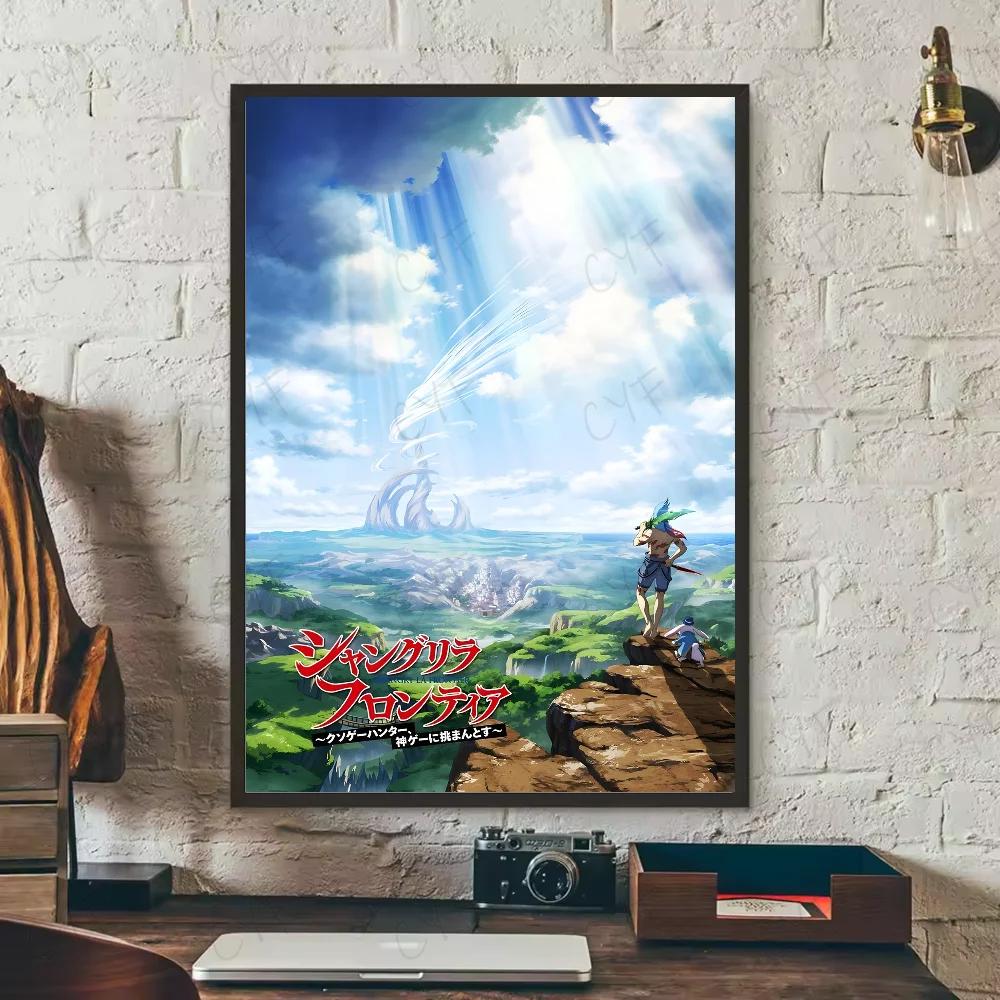 Anime Shangri La Frontier Poster HD Art Sticky Wall Waterproof Home Living Room Bedroom Bar Aesthetic Decoration