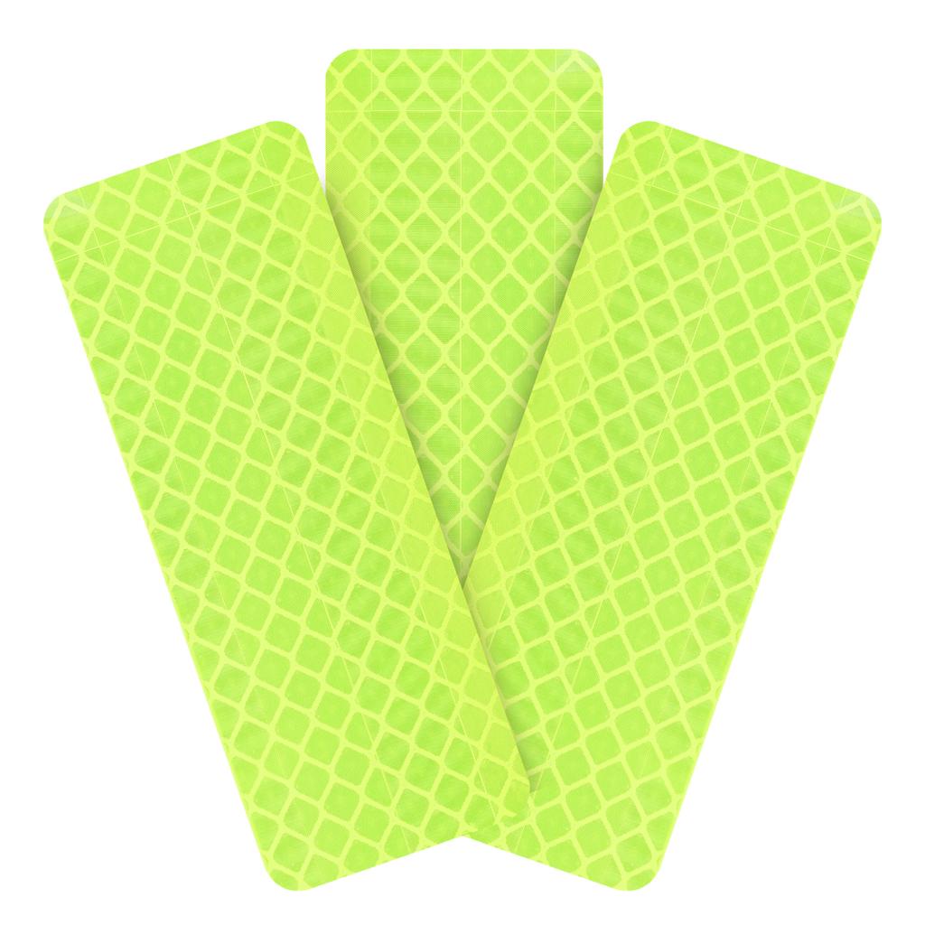 10 ultra bright reflective safety stickers, fluorescent yellow green, suitable for cars, trucks, bicycles, and motorcycles