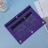 Practical Three Hole Pencil Case Pouch Square Binder Pocket Documents Bag Storage Bag  Office