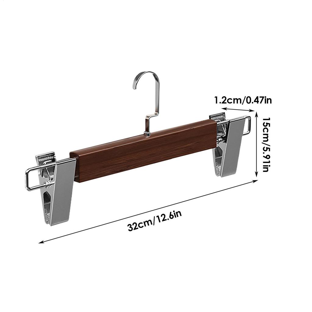 Pants Hangers with Adjustable Non-Slip Clips Anti-Rust Hanging Hook for Trouser Skirts Jeans Clothes Hangers