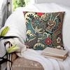 Federa Cuscino Irezumi Giapponese Drago Carpa Poliestere Lino Velluto Fantasia Zip Decorativa Federa Cuscino da Divano Copricuscino da Letto