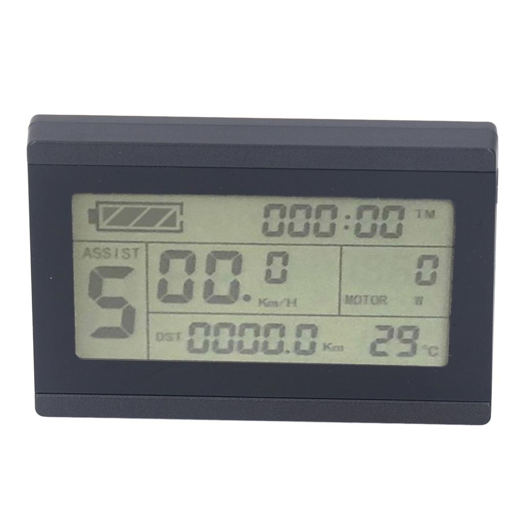 Electric Bicycle LCD Display 5pin Waterproof Backlight Electric Bicycle LCD Display Meter for Electric Mountain Bike