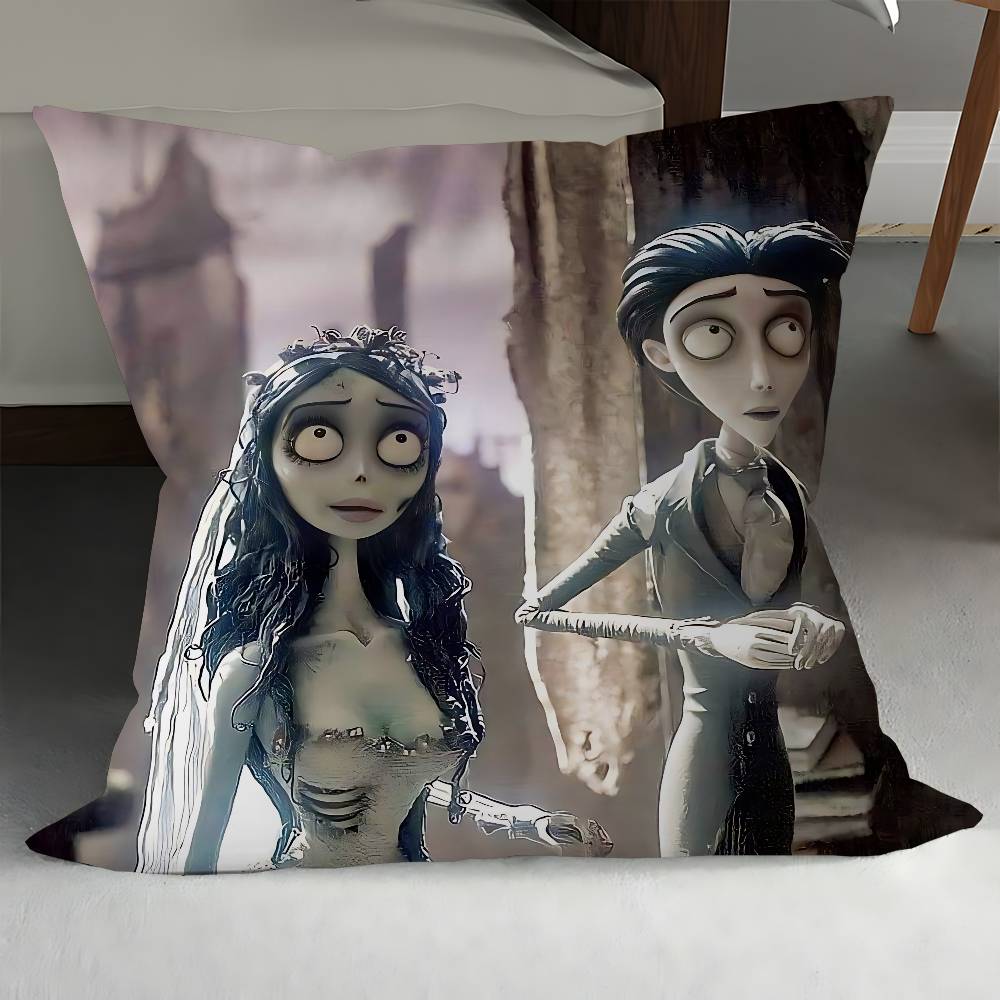 C-Corpse Bride Cartoon Personalized Picture Text Home Decorative Pillows Household Gifts 45x45cm