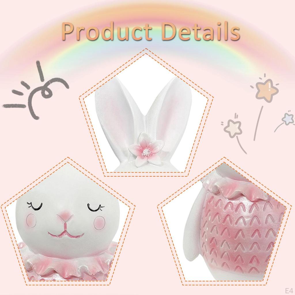Statue Bunny Sculpture Collection Art Craft Housewarming Gift Easter Table Decoration Resin Figurine