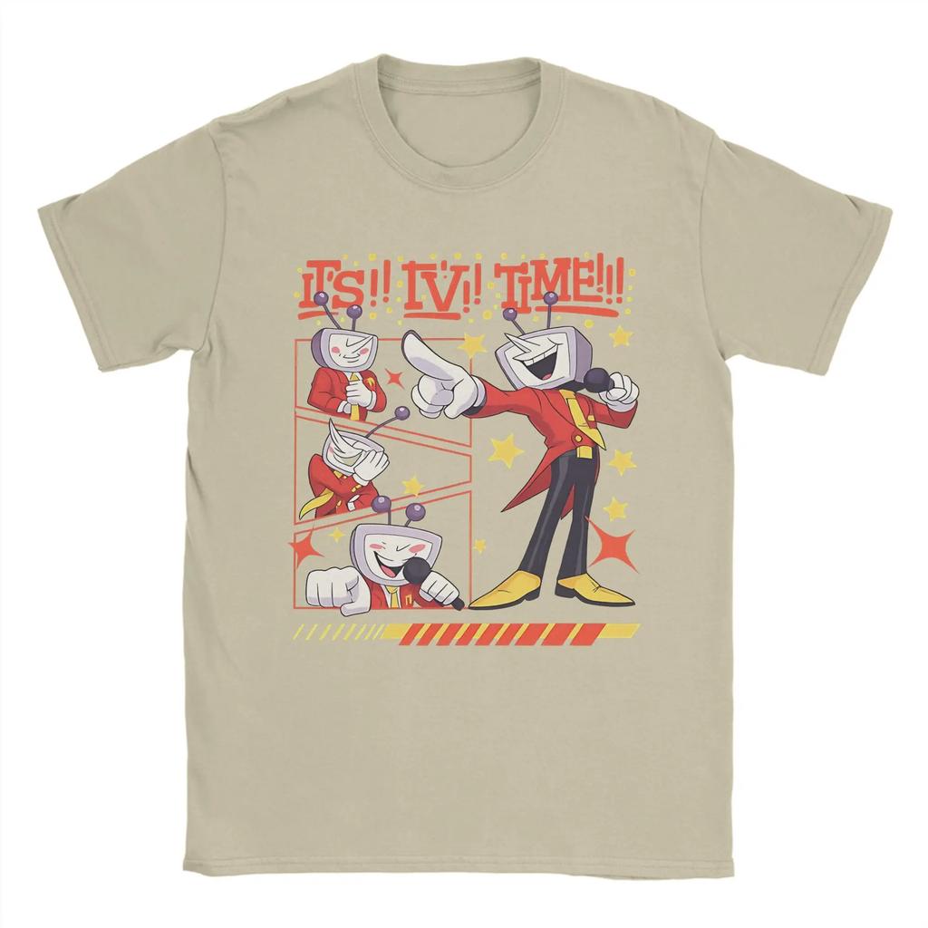 Tenna Deltarune Game Its TV Time Meme Merch Unisex T Shirt Cotton Tee New Arrival Oversized Popular Tshirt Clothes