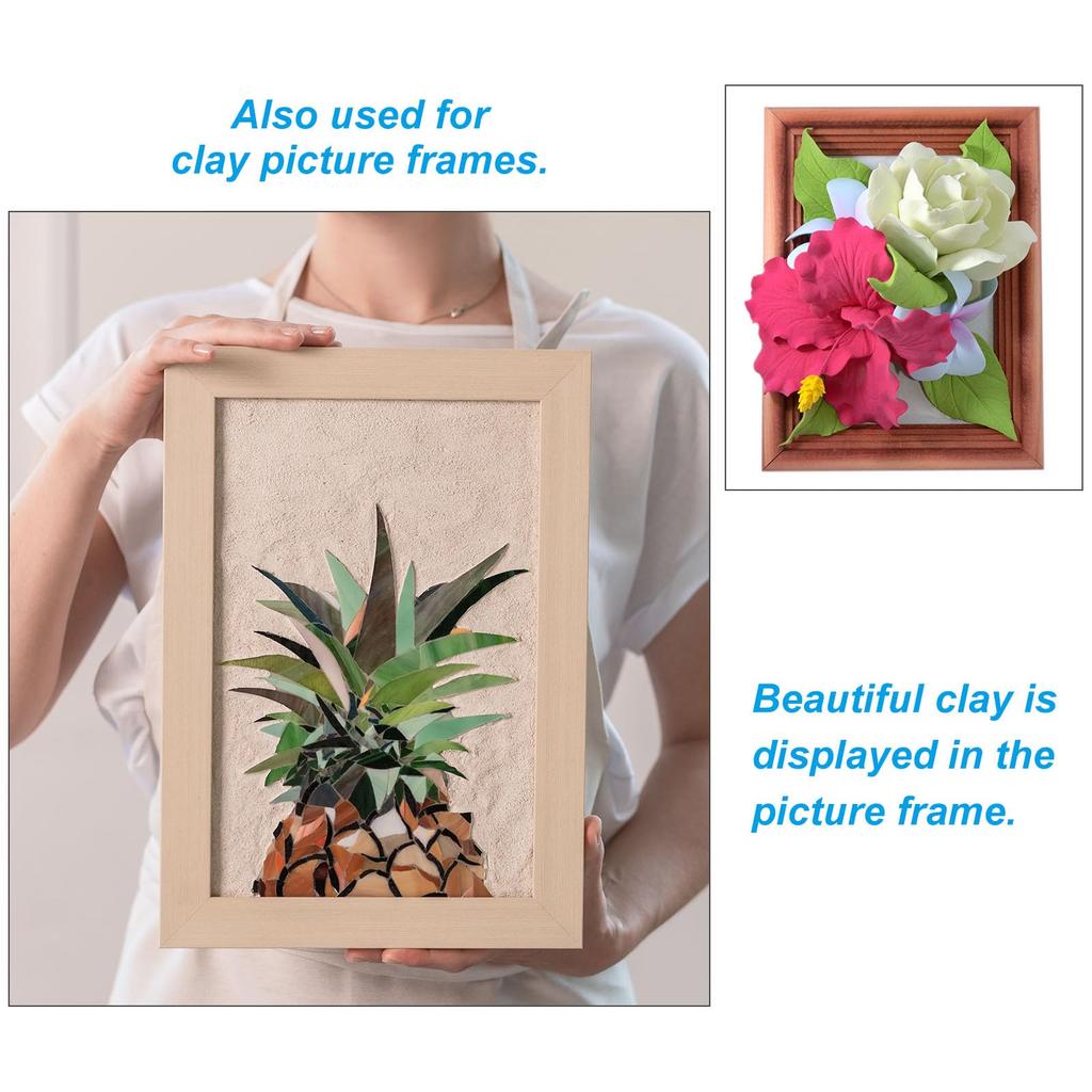 PATIKIL 8"x12" Wood Panel Boards, Set of 6, Unpainted Square Art Wood Canvas Panels, Painting Boards for DIY Craft Painting, Wood Color