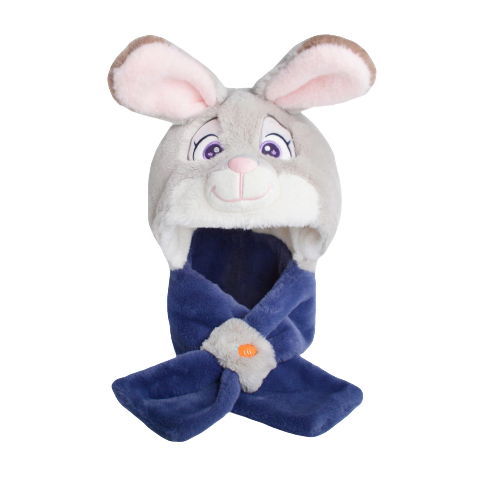 

That Furry Hat And Scarf Set A Complete Set Of Animal Shaped Warm Suit One Size