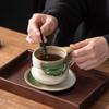 Japanese Nordic Travel Cup and Saucer Vintage Ceramic Coffee Cup and Saucer Camping Aesthetic Koffie Afternoon Tea Set Milk Cup