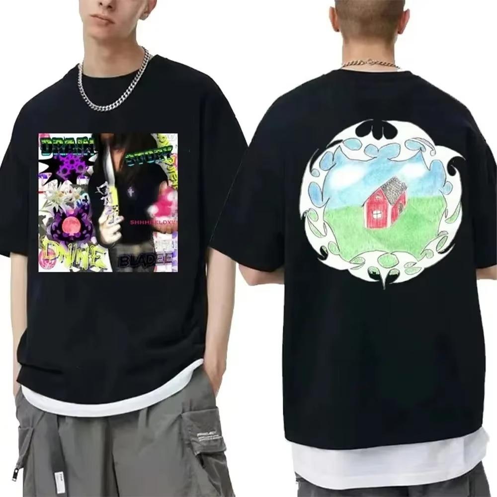 Bladee 333 Hip Hop Trend Skate Drain Gang Men Cotton T Shirt Funny Hipster Tshirt Men Women Tee Fashion  Sense T-Shirts Tops