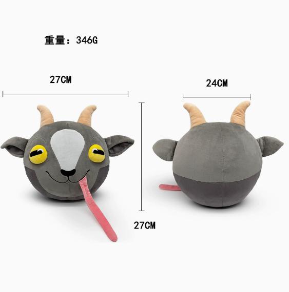 Goat Simulator Plush Toy Gray Goat Tongue Out Stuffed Doll Soft Game Peripheral Backpack Kids Birthday Holiday Gift