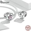 BAMOER 925 Sterling Silve Charm Heat Mom Daughter Love Silhouette Zircon Fit Charms DIY Bracelets Bangles Women Jewelry
