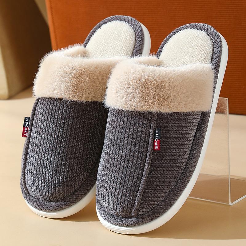 New cotton slippers winter wool home non-slip warm indoor piled thickened spring and autumn cotton slippers