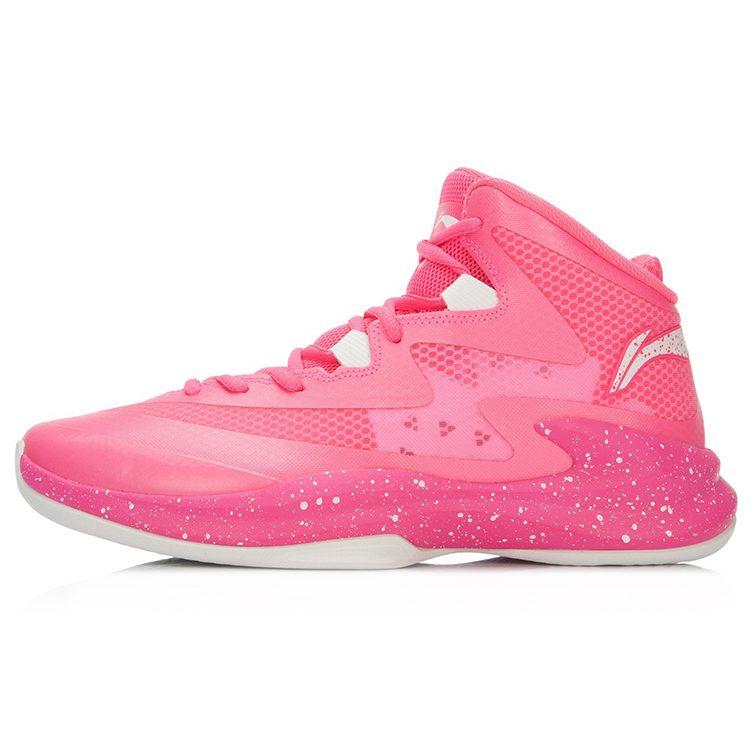 Li Ning Super Light 13 Basketball Shoes Unisex High Top Fluorescent Fruit Pink ABFL011-5