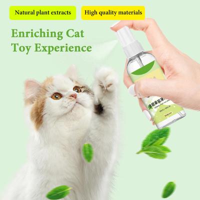 Yousheng 60ml Spray alla Nepeta Gatto Nepeta Spray Naturale per Sollievo dallo Stress Gattino Attraente Flacone Spray alla Nepeta per Gatti da Interno